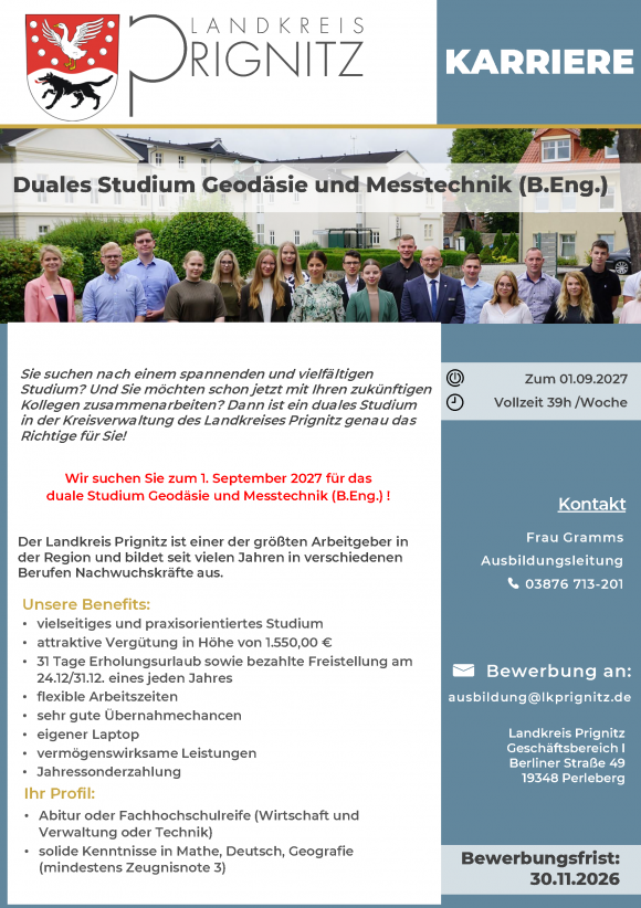 Duales Studium Geodäsie und Messtechnik (B.Eng.)  - Seite 1